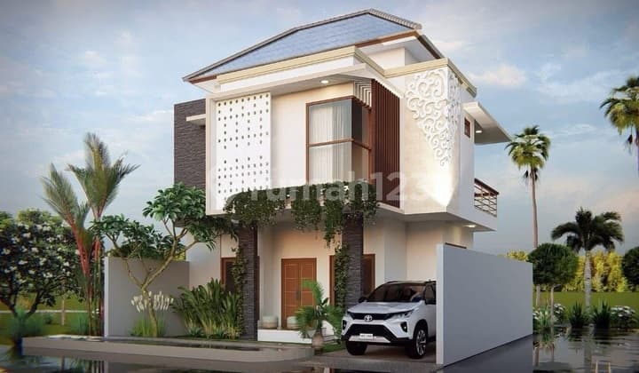 Rumah Baru Modern 2 Lantai Jalan Puputan di Pusat Renon