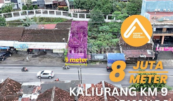 Jual Tanah Pinggir Jalan Kaliurang Strategis Belakang Sungai Mengalir Harga Murah