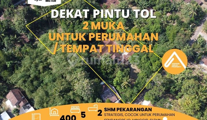 Jual Tanah Sleman Dekat Pintu Keluar Tol Cocok Untuk Perumahan
