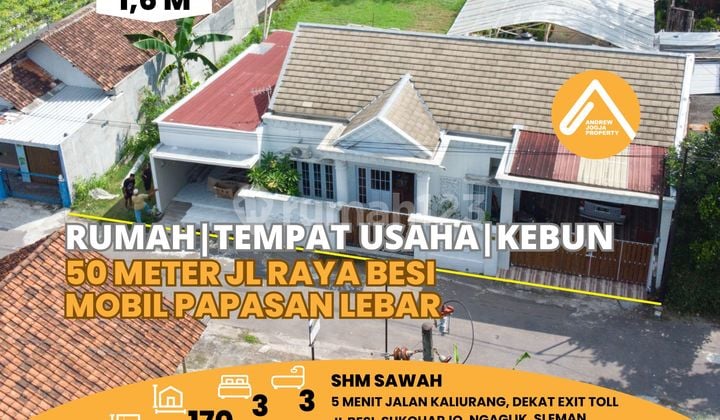 Jual Rumah Dengan Tempat Usaha Dan Kebun Jalan Besi Ngaglik