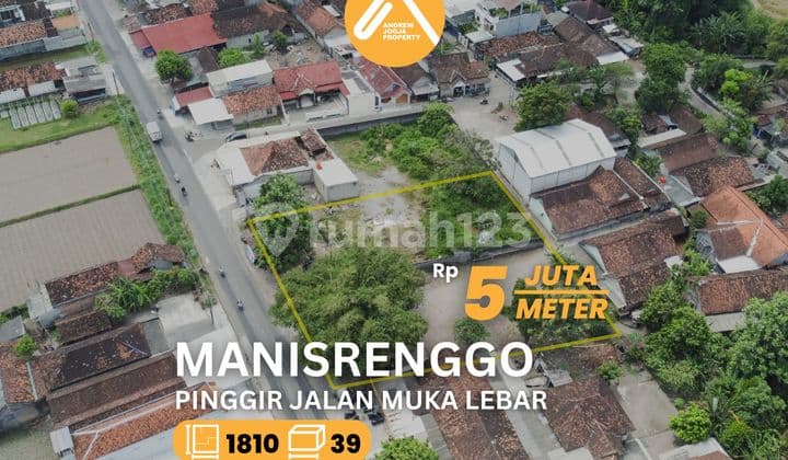 Tanah Pinggir Jalan Manisrenggo Cocok Untuk Tempat Usaha