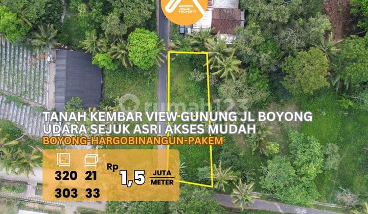 Jual Tanah Jalan Boyong View Gunung Akses Mudah Sejuk Asri