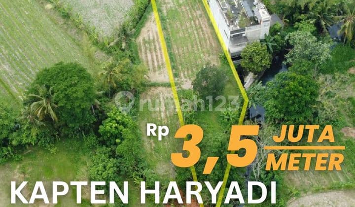 Jual Tanah Pinggir Sungai Jalan Kapten Haryadi View Sawah Gunung Harga Murah