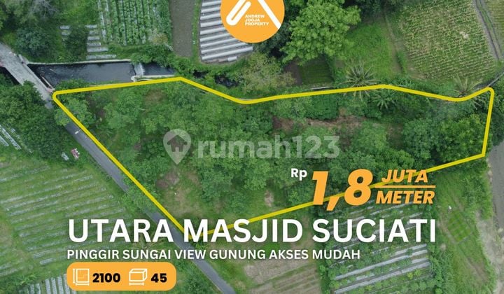Tanah Pinggir Sungai Utara Masjid Suciati View Gunung Akses Mudah
