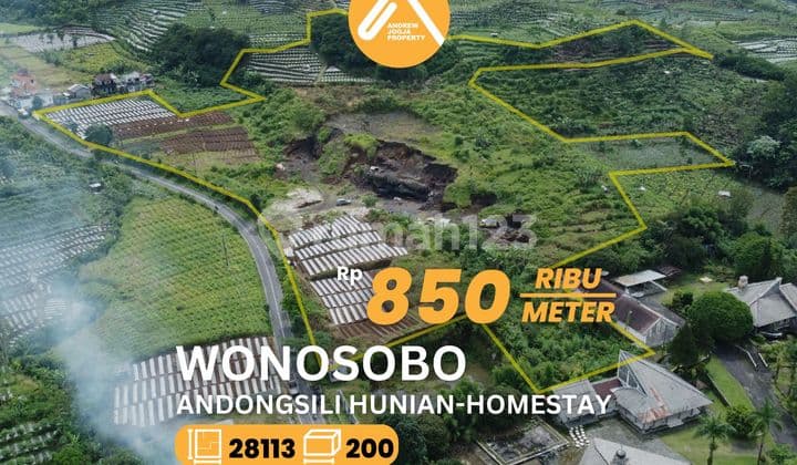 Jual Tanah Wonosobo Andongsili View Indah Pinggir Jalan Kontur Menarik
