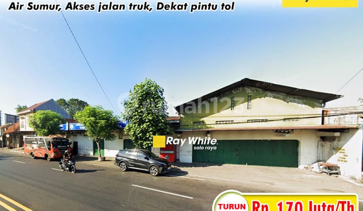 Disewakan Gudang Lokasi Dekat dengan Tugu Kartasura, Sukoharjo