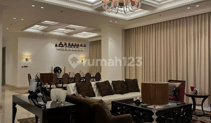 RAFFLES RESIDENCE, MEGA KUNINGAN, 4 BED + 1 ROOM SIZE 475 M2, INTERIOR LUXURIOUS, SPACIOUS UNIT, HIGH FLOOR, UNBLOCKING VIEW, READY UNIT