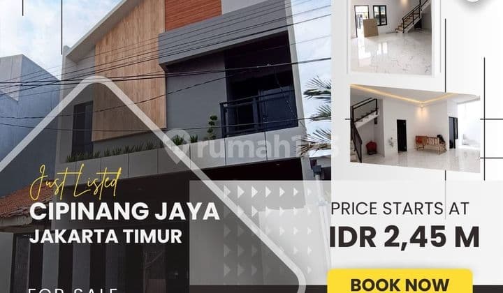 CIPINANG JAYA JAKTIM RUMAH SCANDINAVIAN BARU CANTIK READY UNIT S655