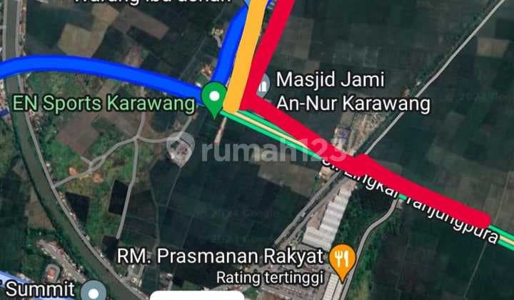 Dijual Tanah Sawah di Karawang Akses Sangat Strategis