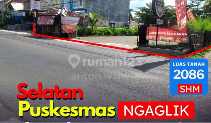 Tanah Jogja Jl Kaliurang Km9 Selatan Puskesmas Ngaglik Lt 2086 m²