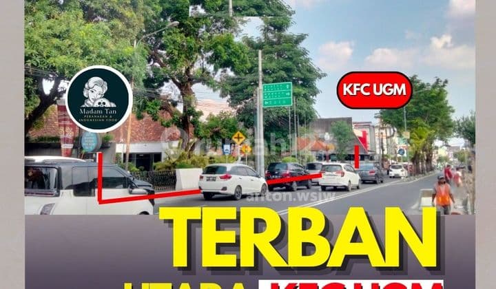 Yogyakarta Land Jl. Persatuan Terban Utara KFC UGM Area 2884m² Width 40m SHM Certificate