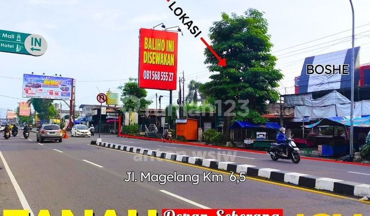 Tanah Strategis Jogja Depan Jcm Jl.magelang KM 6,5 LT 2325 M2 SHM