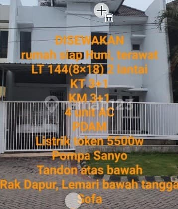 Disewakan Rumah 2 Lantai di Pondok Tjandra Indah Siap Huni Baru Renov