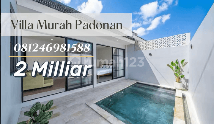 Significant Price Drop - Private Pool Villa in Canggu Only 2 Billion