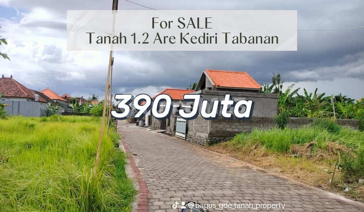 Land Ready to Build For Sale in Kediri Residential Area, Tabanan