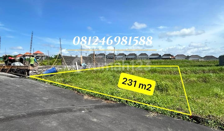 Tanah View Sawah Terdekat Canggu - Zona Kuning, Bebas Banjir