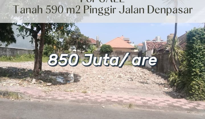 Tanah Strategis Di Jalan Utama Denpasar - Investasi Ideal Untuk Rumah, Kost, Atau Usaha