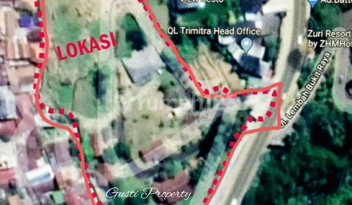 Lahan Pinggir Jl Raya Cipanas 13100m Posisi Tinggi Pemandangan Bagus