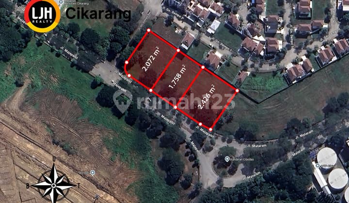 Disewakan Kavling di Jl Majapahit Lippo Cikarang Lokasi Strategis