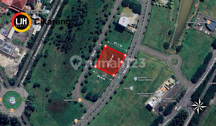 For Sale Plot LT ±2,316 M2 in Deltamas Area Cikarang