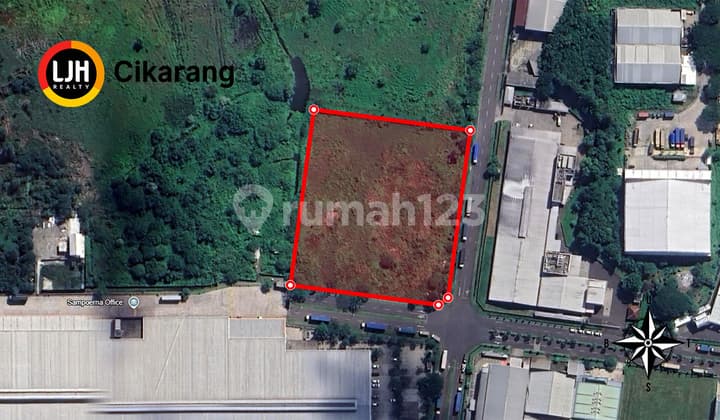 Dijual Kavling Light Industri Posisi Hook di Deltamas Cikarang