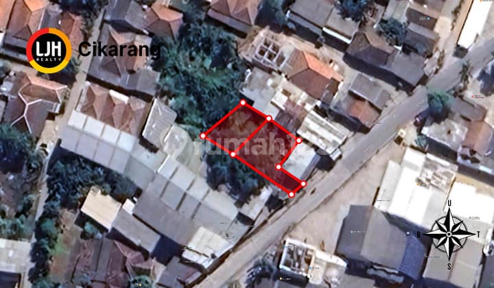 Dijual Kavling 403 m2 di Jl Warung Ampel Cikarang Pusat