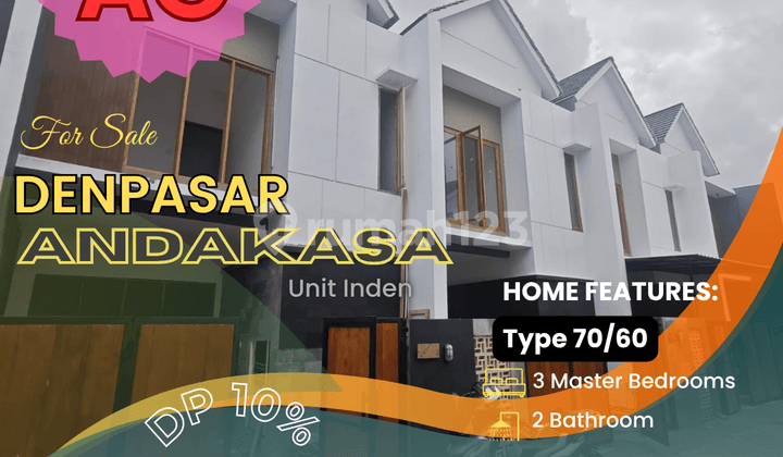 Perumahan Cluster Onegate Tingkat 3 Kamar Area Andakasa Muding Kerobokan Denpasar Barat Bali