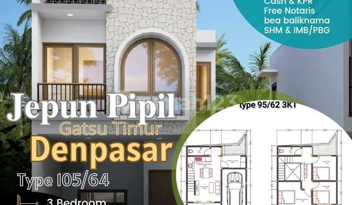 Jual Rumah View Sawah Bebas Banjir Dekat Sanur Batu Bulan Gatsu Timur Bali