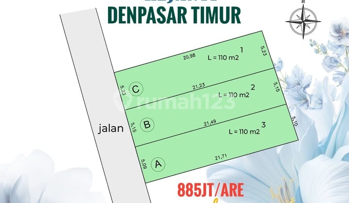 Jual Tanah Siap Bangun Di Kejanti Kesiman Gatsu Timur Dekat Sanur Renon Denpasar Bali
