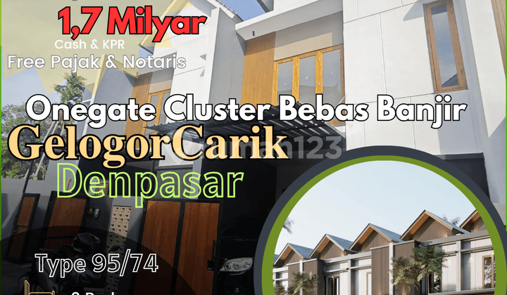Jual Rumah Cluster Gelogorcarik Pemogan Sunsetroad Kuta Denpasar Bali