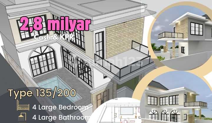 For Sale Villa Siap Huni 4 Kamar Isi Pool Kolam Renang Dekat Bandara Ngurah Rai Jimbaran Bali