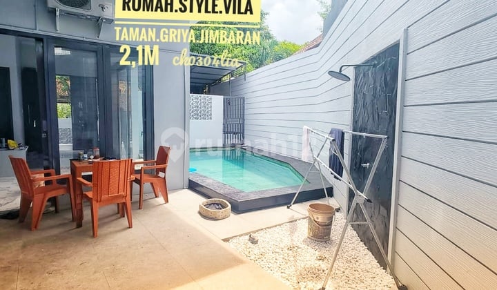 Jual Rumah Style Vila 3 Kamar Kolam Renang Taman Griya Dkt Kampus Udayana Bendara Jimbaran Bali