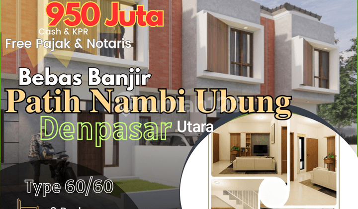 Jual Rumah Murah Tingkat Dekat Sekolah Taman Rama Patih Nambi Ubung Denpasar Bali