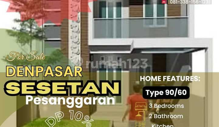 Jual Rumah Tingkat Ready Siap Huni 3 Kamar Dekat Tol Sanur Bandara Pesanggaran Sesetan Denpasar Bali