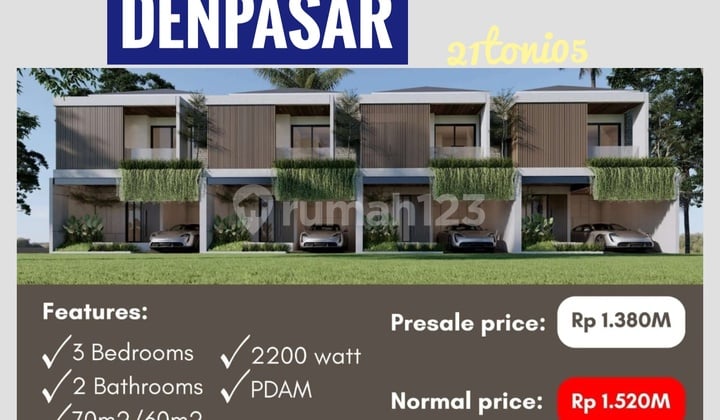Perumahan Cluster Onegate Nangka Selatan Denpasar Bali