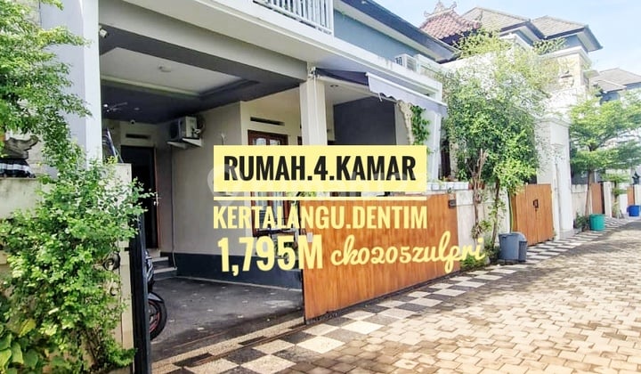 Sell 4-Bedroom House with Rice Field View Onegate Security Cluster Fully Furnished Kesiman Near Sanur Denpasar Bali