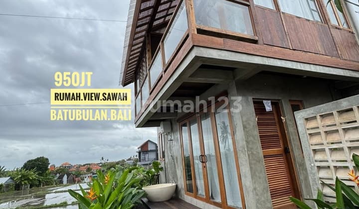 Jual Rumah Style Vila View Sawah Cocok Slow Living Dekat Ubud Bali