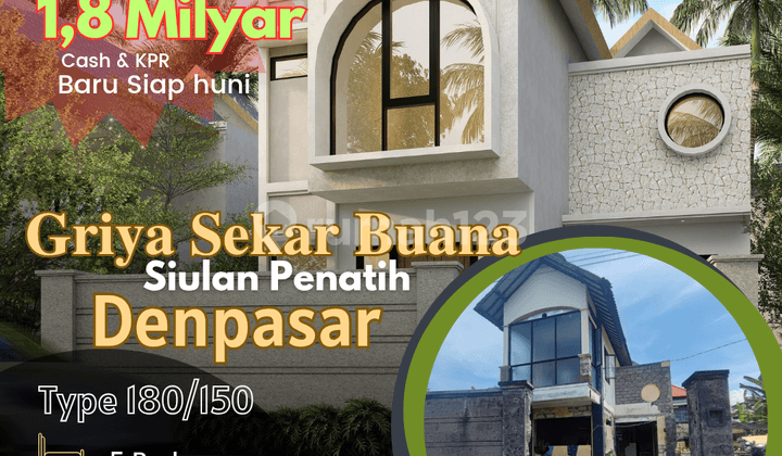 Jual Rumah Luas 5 Kamar Bebas Banjir Siulan Penatih Gatsu Timur Denpasar Sanur Bali