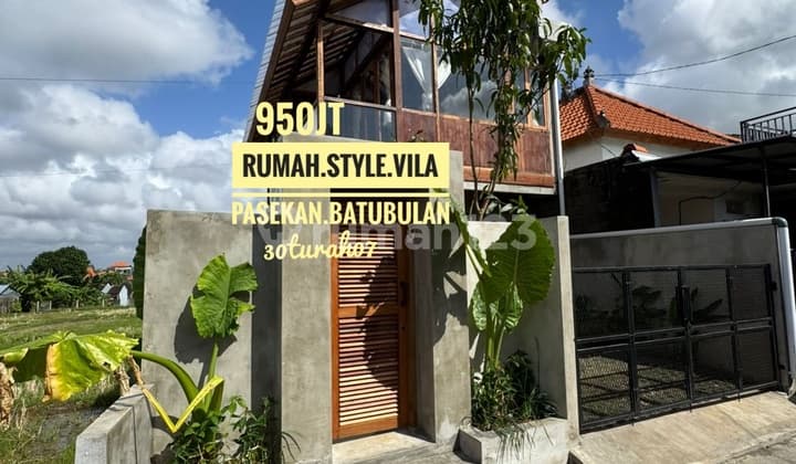 Jual Rumah Baru Style Villa View Sawah Pasekan Batubulan Gianyar Bali