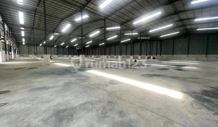 Disewakan Gudang Brand New di Pakuhaji Sepatan Tangerang- Luas Tanah Total 22.650 M2- Bangunan 7200 M2 24X60 M2 X 5 Unit Gandeng, Kalau Mau Sewa 1 atau 2 Chamber Juga Boleh.- Tinggi Ceiling Upto 13 M2- Sudah Ada Cctv- Akses Kontener 40F- 