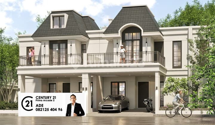 Rumah 2 Lantai Layout Ideal Dg Carport 2 di Graha Raya Am-17190
