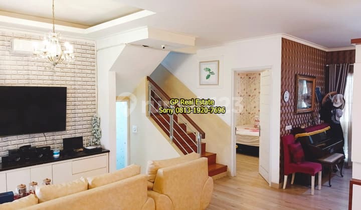 S094 Rumah Baru Semi Furnis Dijual Cluster Pesona Denhaag Kota Wisata Cibubur 180m2 Utara Carport Asri Strategis