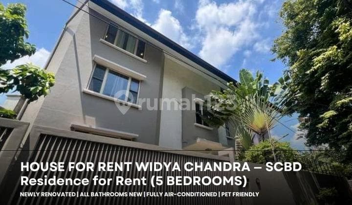 Disewakan Rumah Mewah 4 Lantai Disewakan di Widya Chandra - Scbd | 5 Kamar | Kolam Renang & Rooftopd