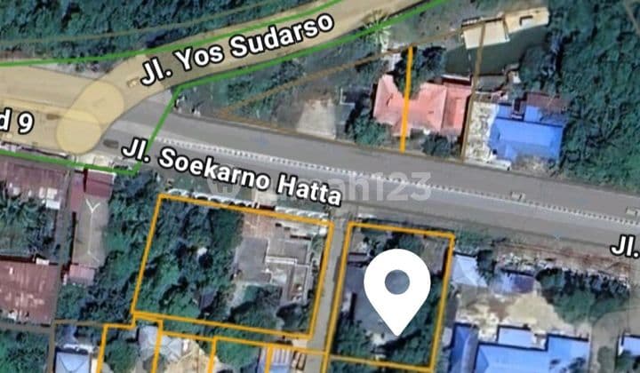 Tanah Komersil Beserta Rumah Kantor Sangatta Poros Jalan Soekarno Hatta