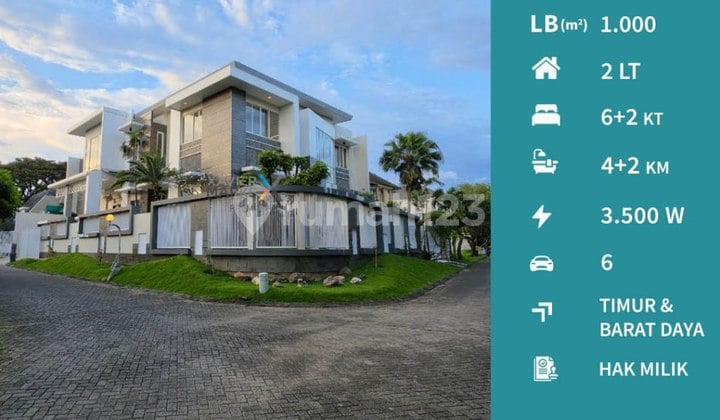 Dijual Rumah Mewah Hook di Boulevard Permata Jingga Malang