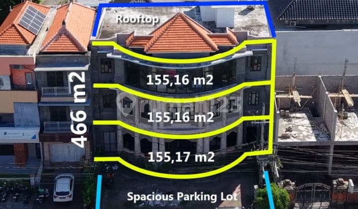 Ruang Usaha Mewah 3 Lantai Di Renon Pusat Kota Denpasar