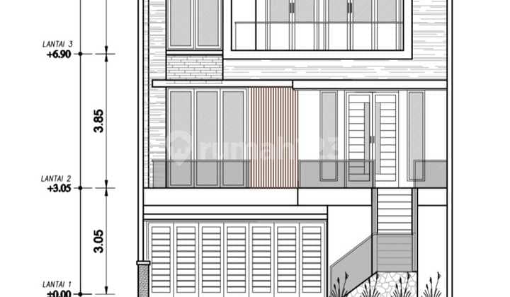 Rumah Baru Gress Masih Proses Bangun 3 Lantai Citraland Utama Woodland Surabaya Barat