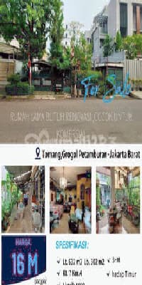 Rumah Di Pinggir Jalan Cocok Untuk Lapangan Padel