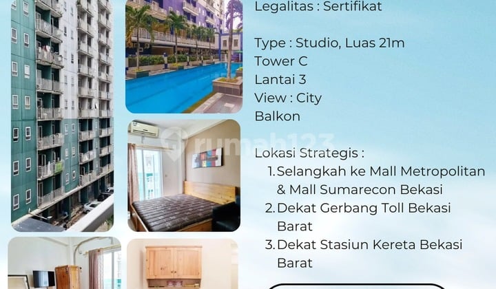 Apartment Furnished di Grand Center Point Bekasi , Dekat Mall Metropolitan