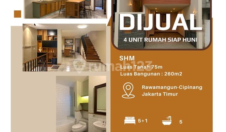 3-Storey House Ready to Occupy in Rawamangun, East Jakarta